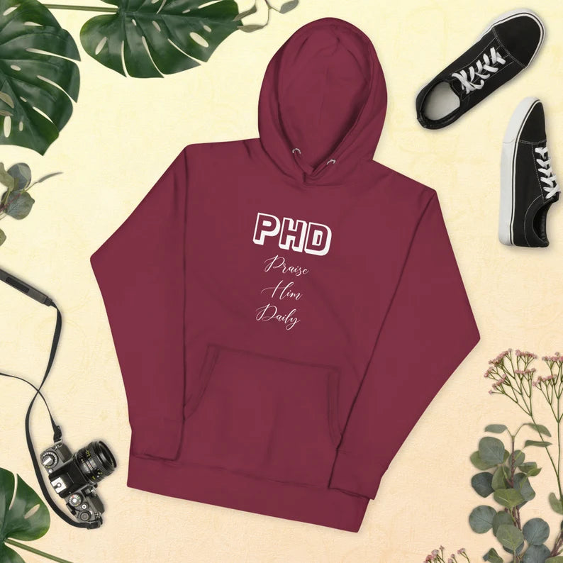 PHD, Praise Him Daily, Unisex Hoodie Active