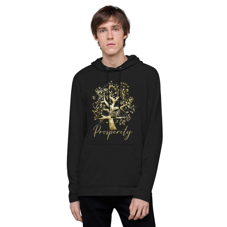 Prosperity Hoodie, Unisex Lightweight Hoodie