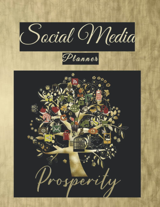 Social Media (Prosperity) 3 Month Weekly Planner, Organizer, Calendar,-8.5x11 inches