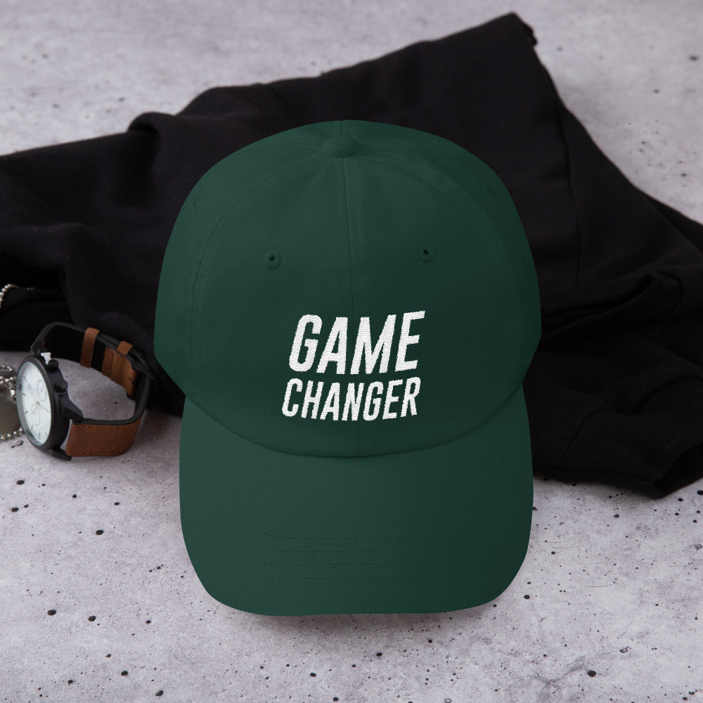 Game Changer Dad Cap - Adjustable Strap Hat - 100% Chino Cotton Cap