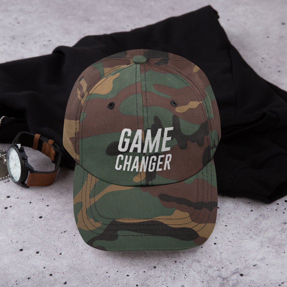 Game Changer Dad Cap - Adjustable Strap Hat - 100% Chino Cotton Cap