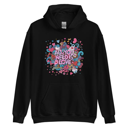 "All You Need is Love" Couples Hoodie