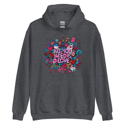 "All You Need is Love" Couples Hoodie