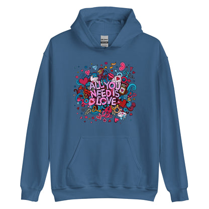 "All You Need is Love" Couples Hoodie