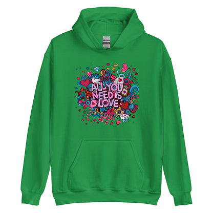 "All You Need is Love" Couples Hoodie