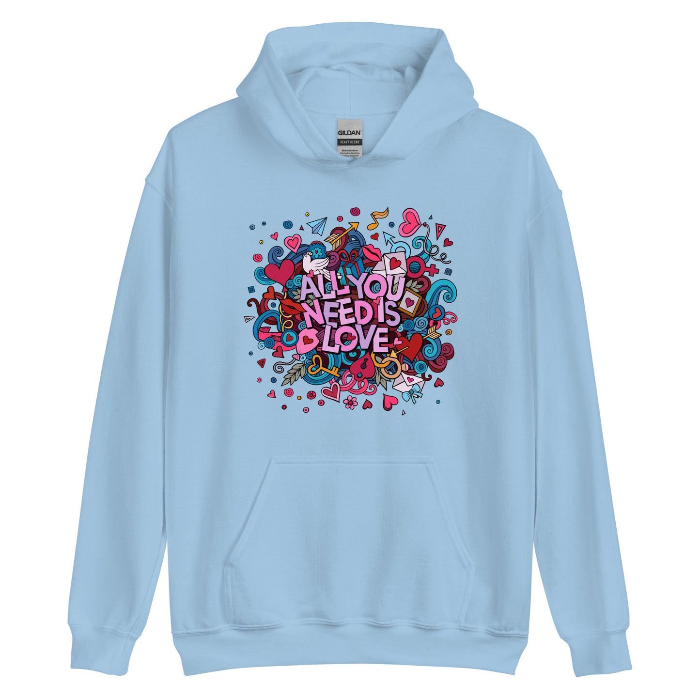 "All You Need is Love" Couples Hoodie