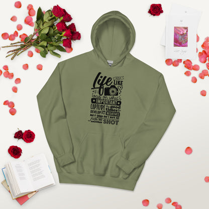 Life Is Like A Camera ,,, Unisex Hoodie