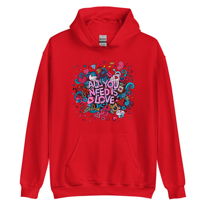 "All You Need is Love" Couples Hoodie