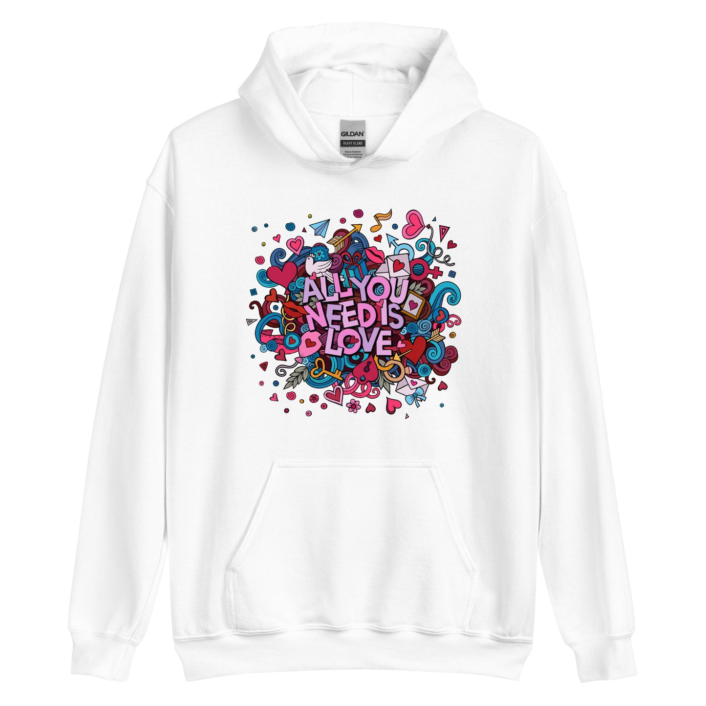 "All You Need is Love" Couples Hoodie